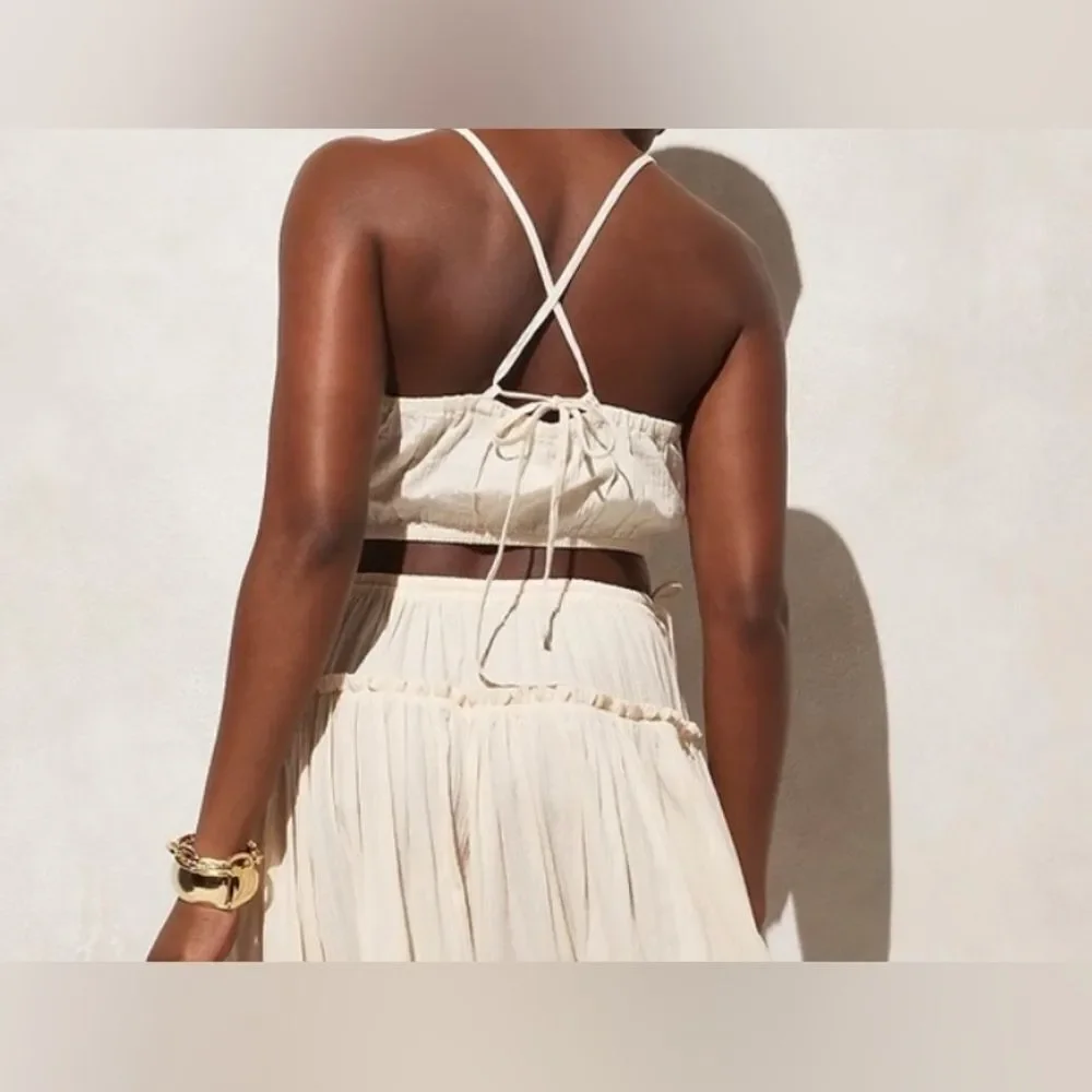 J.Crew Halter top  in airy gauze NWT Size S